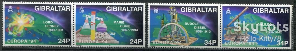 Гибралтар 1994 Европа CEPT Великобритания Mi 683-686 MNH - фото фото фото 0