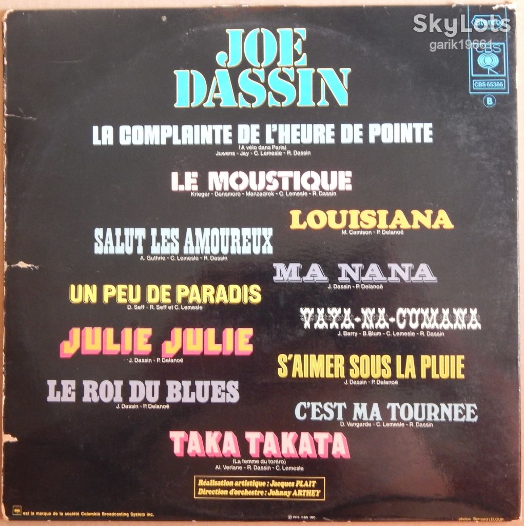 Joe Dassin – Joe   (CBS – CBS 65386, Holland) EX/VG - фото фото фото 1
