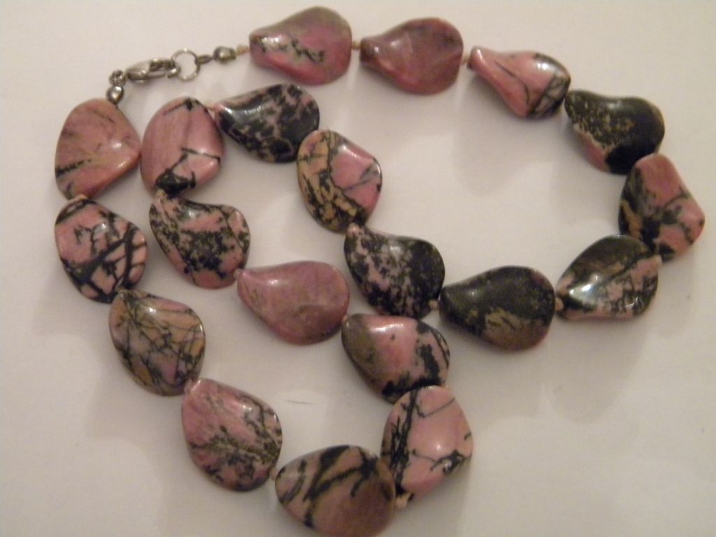 Бусы Ожерелье Камень Родонит №1108 - фото фото фото 7