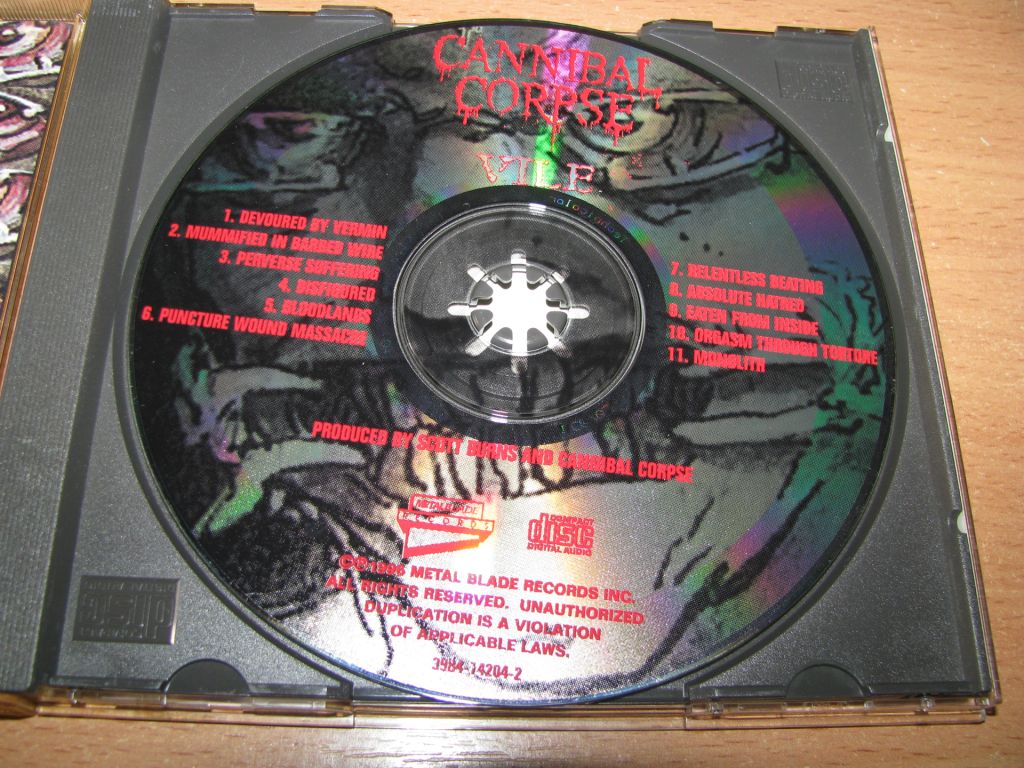 CANNIBAL CORPSE - Vile   (1996 Metal Blade USA 1st press) - фото фото фото 2
