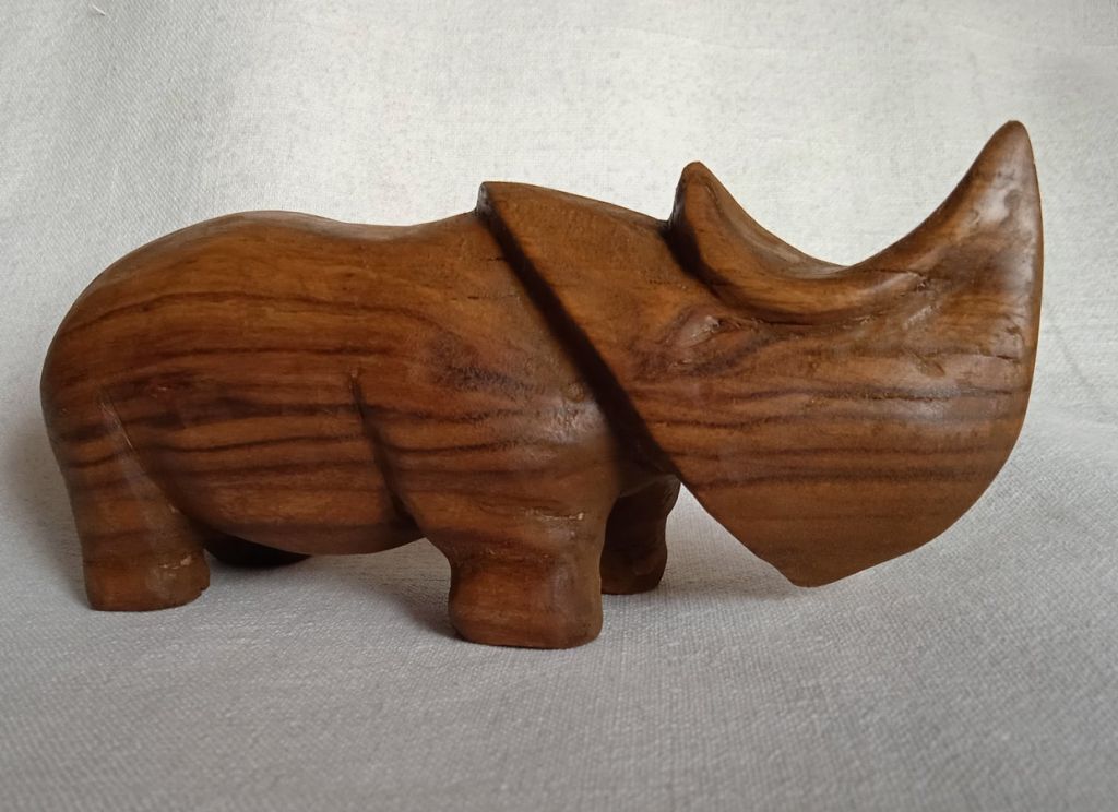 Статуетка Носоріг Rhinoceros    (3) дерево ручна робота різьба - фото фото фото 1