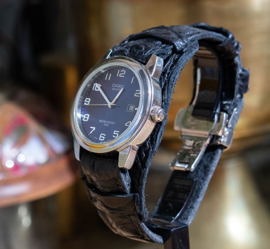 Casio Collection MTP-1221A-2AVEF Ремень крокодил - фото фото фото 3