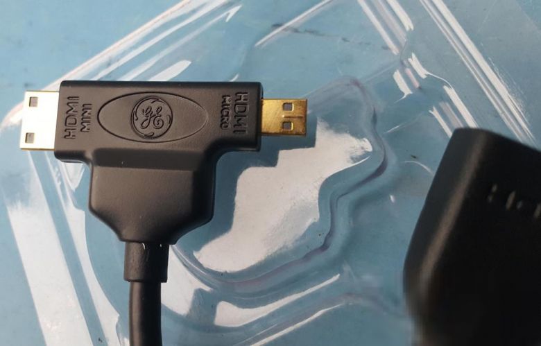 НОВИЙ АЛЕ  РОЗПАКОВАНИЙ ПЕРЕХОДНІК   GE Mini + Micro HDMI to HDMI Adapter USA поставка - фото фото фото 2