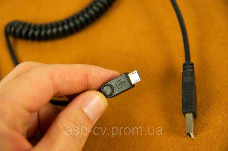 Кабель, microUSB, спіральний, для, зарядки, джойстика, Playstation 4 - фото фото фото 1