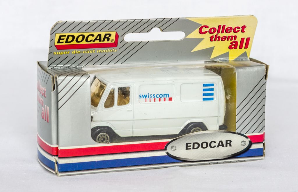 1:64 Mercedes-Benz 307D Van Swisscom 1988 white, Edocar 25 - фото фото фото 0