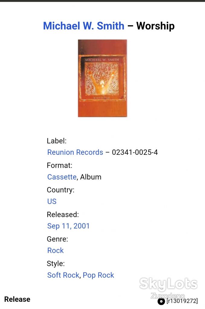 Sf.Б/У Аудио кассета   (US) Michael W. Smith – Worship - фото фото фото 1