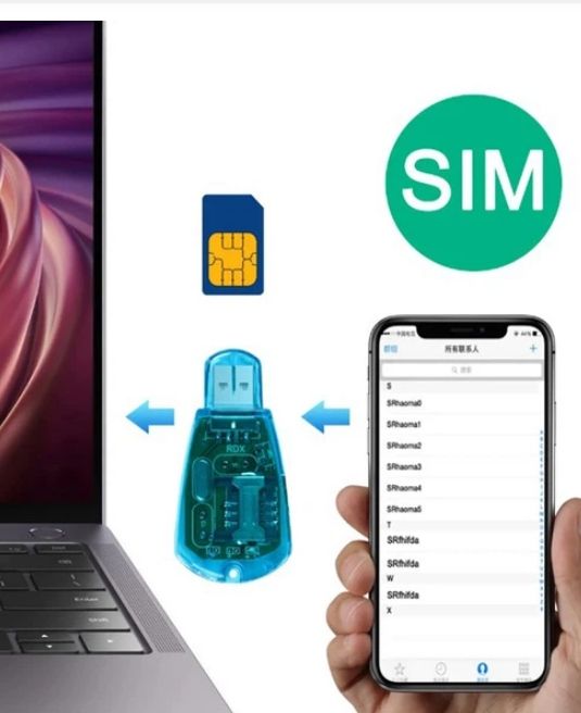 22.03s   SIM Card Reader Digital USB пристрій для читання та резервування SIM-карток Синій - фото фото фото 1