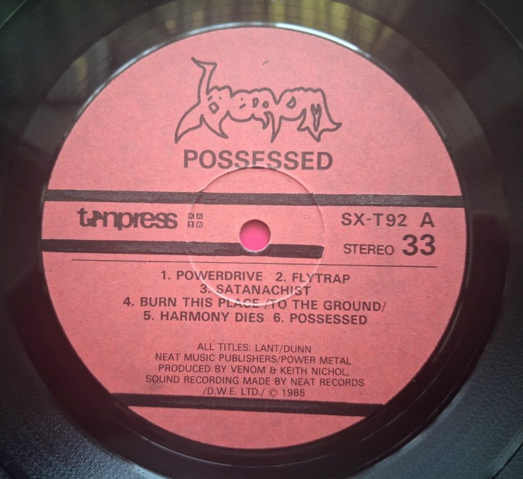 Venom - Possessed - 1985.  (LP). 12. Vinyl. Пластинка. Poland. - фото фото фото 2