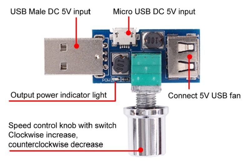 USB регулятор напруги для перемикання швидкості - фото фото фото 1