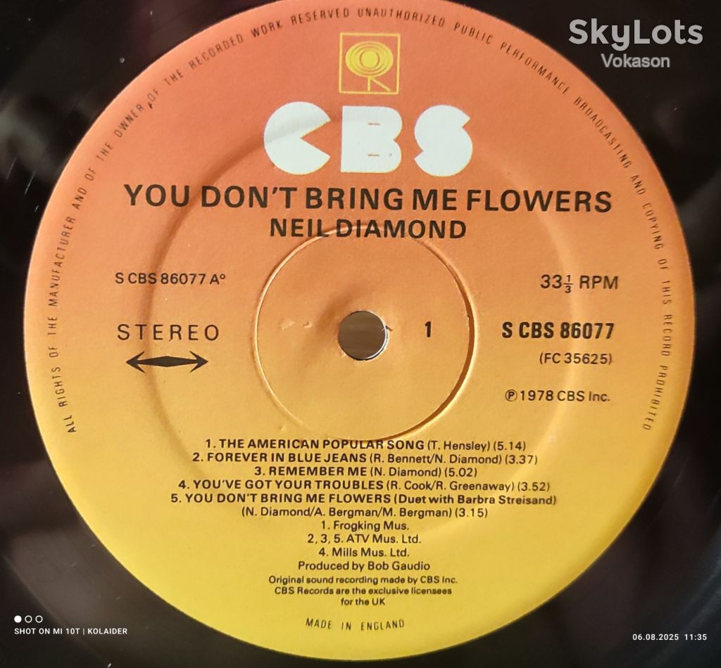 Neil Diamond - You dont Bring Me flowers  NM-/EX- - фото фото фото 4