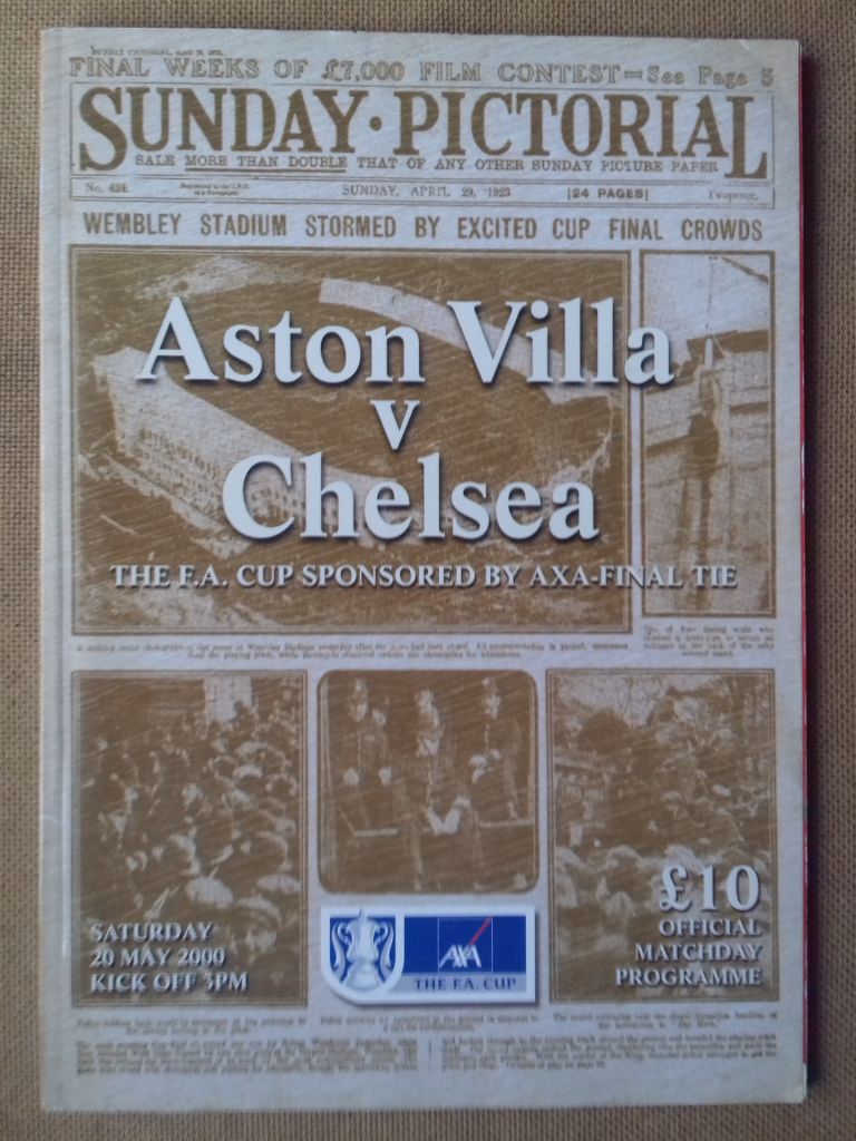 FA Cup. Aston Villa v Chelsea. Official Matchday programme. Журнал. Футбол. - фото фото фото 0