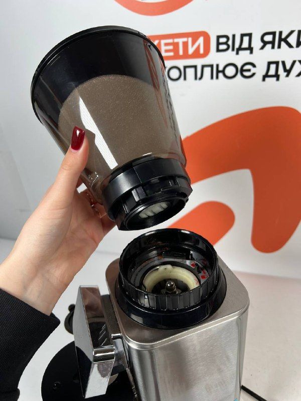 Лот № 15193 Електрична кавомолка AMZCHEF з 48 рівнями помелу, нержавіюча сталь - фото фото фото 4