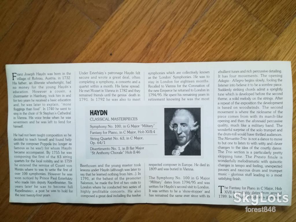 Joseph Haydn-Classical masterpieces 67-Holland-состояние: 4+ - фото фото фото 4