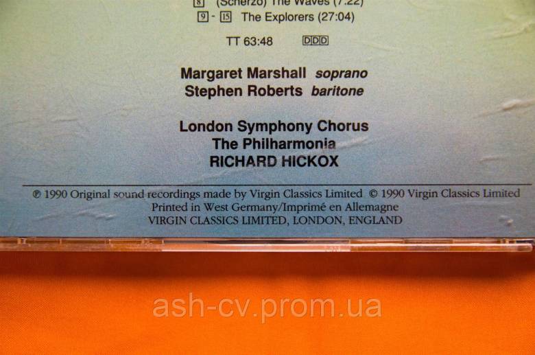 Музичний диск CD. VAUGHAN WILLIAMS 1990 - фото фото фото 3