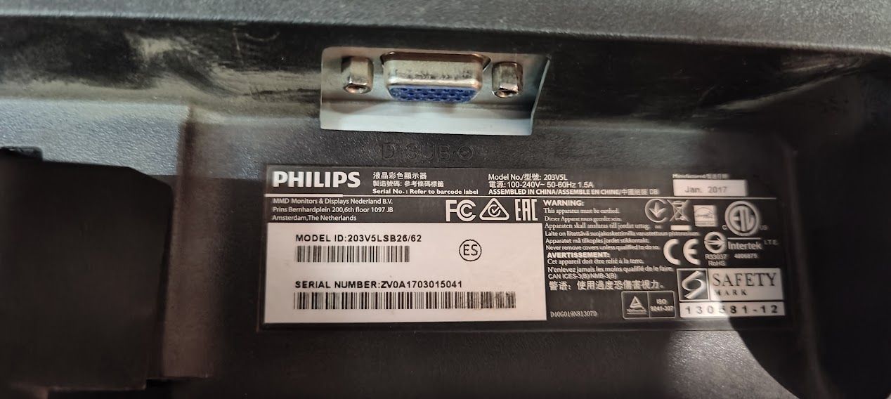Широкоформатный LED монитор 20 дюймов Philips 203V5L 203V5LSB26/62 № 24030620 - фото фото фото 2