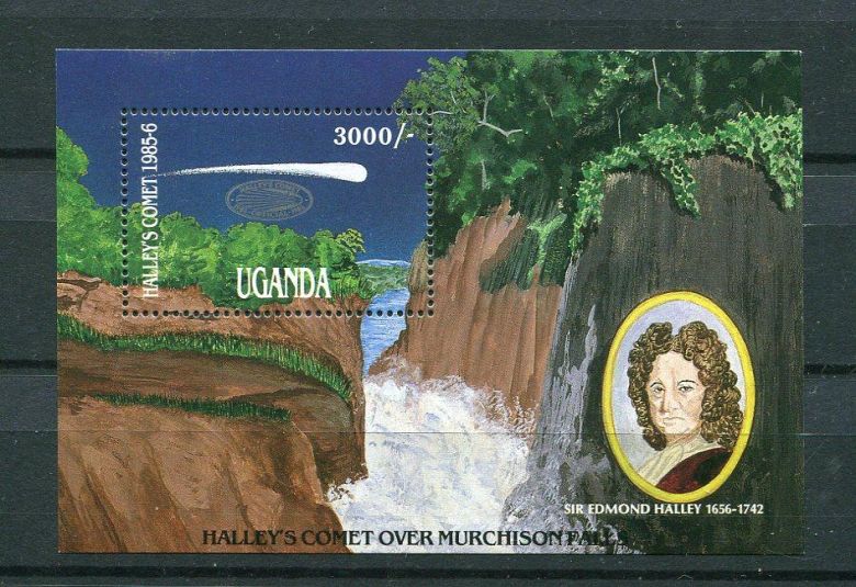 Uganda Space 1986 Mi  Bl 64 Overprint  Комета Галлея  MNH - фото фото фото 0