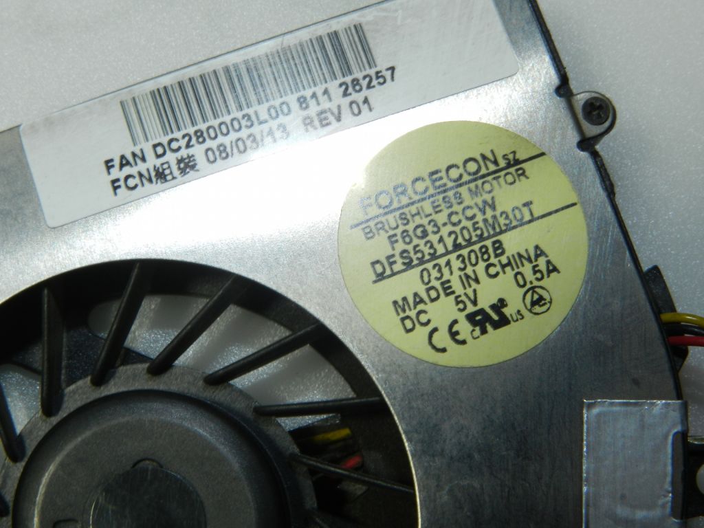 Вентилятор  (Кулер) Acer Aspire 5715Z  (DC280003L00) - фото фото фото 3