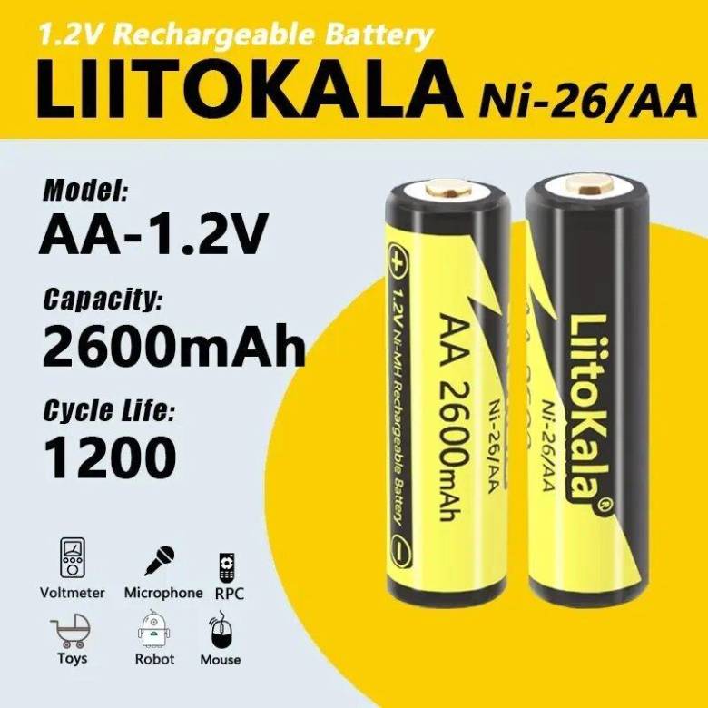 Аккумулятор LiitoKala Ni-26 / AA 1.2v 2600mAh - фото фото фото 0