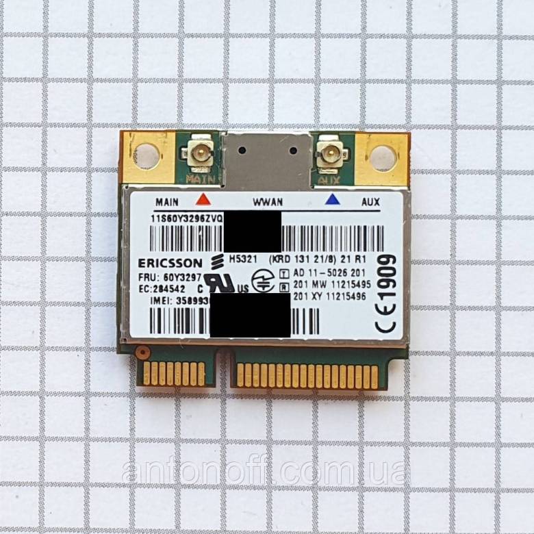 3G модем Ericsson H5321 WWAN модуль для ноутбука (Mini PCI Express) - фото фото фото 0