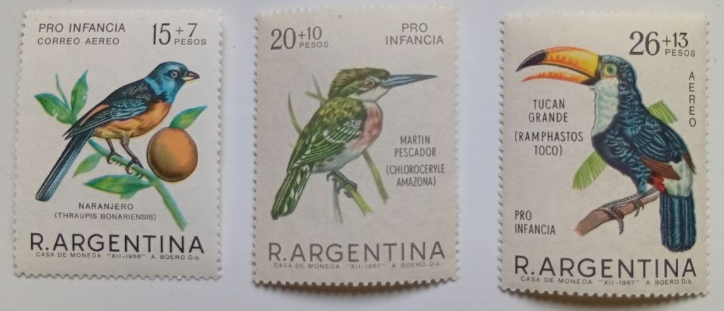 Аргентина 1967 Птицы, фауна, MNH - фото фото фото 0