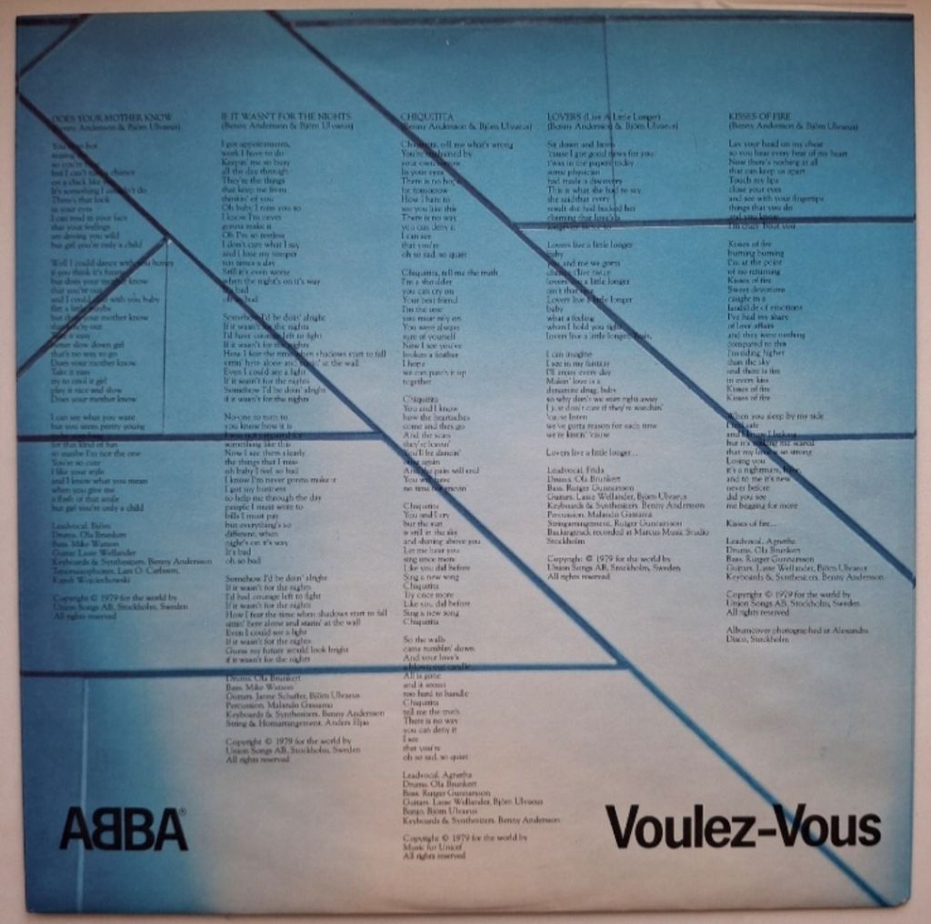 ABBA - Voulez Vous - 1979.  (LP). 12. Vinyl. Пластинка. Japan. - фото фото фото 3