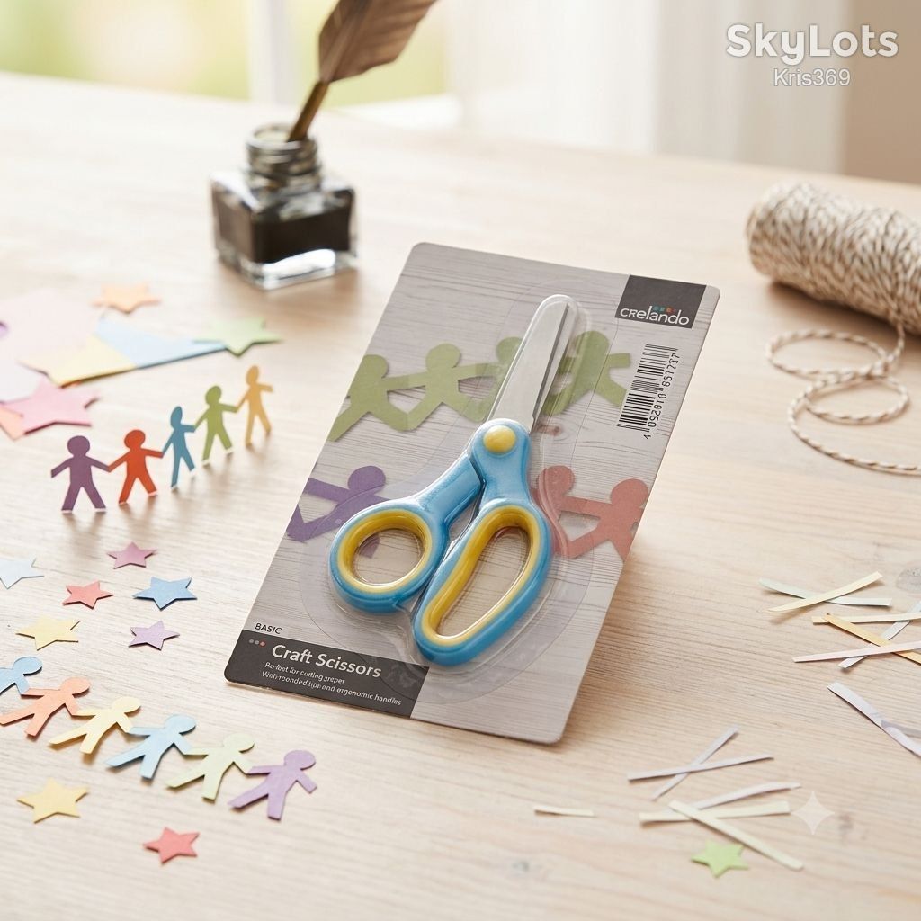 Дитячі дитячі канцелярські ножиці Crelando  (Craft Scissors) - фото фото фото 0