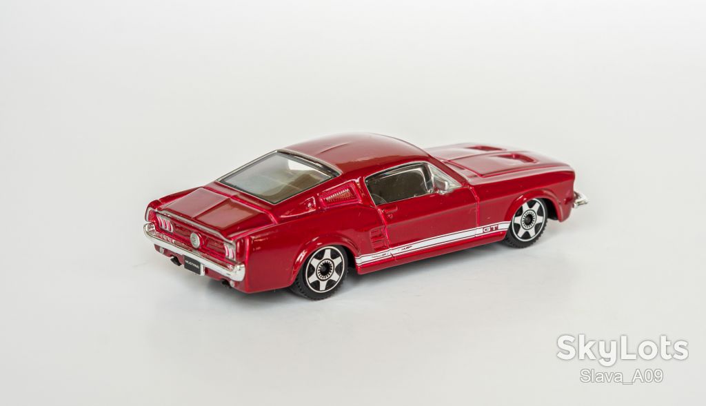 1:43 Ford Mustang GT 1969 cherry-red, Bburago #21049 - фото фото фото 3