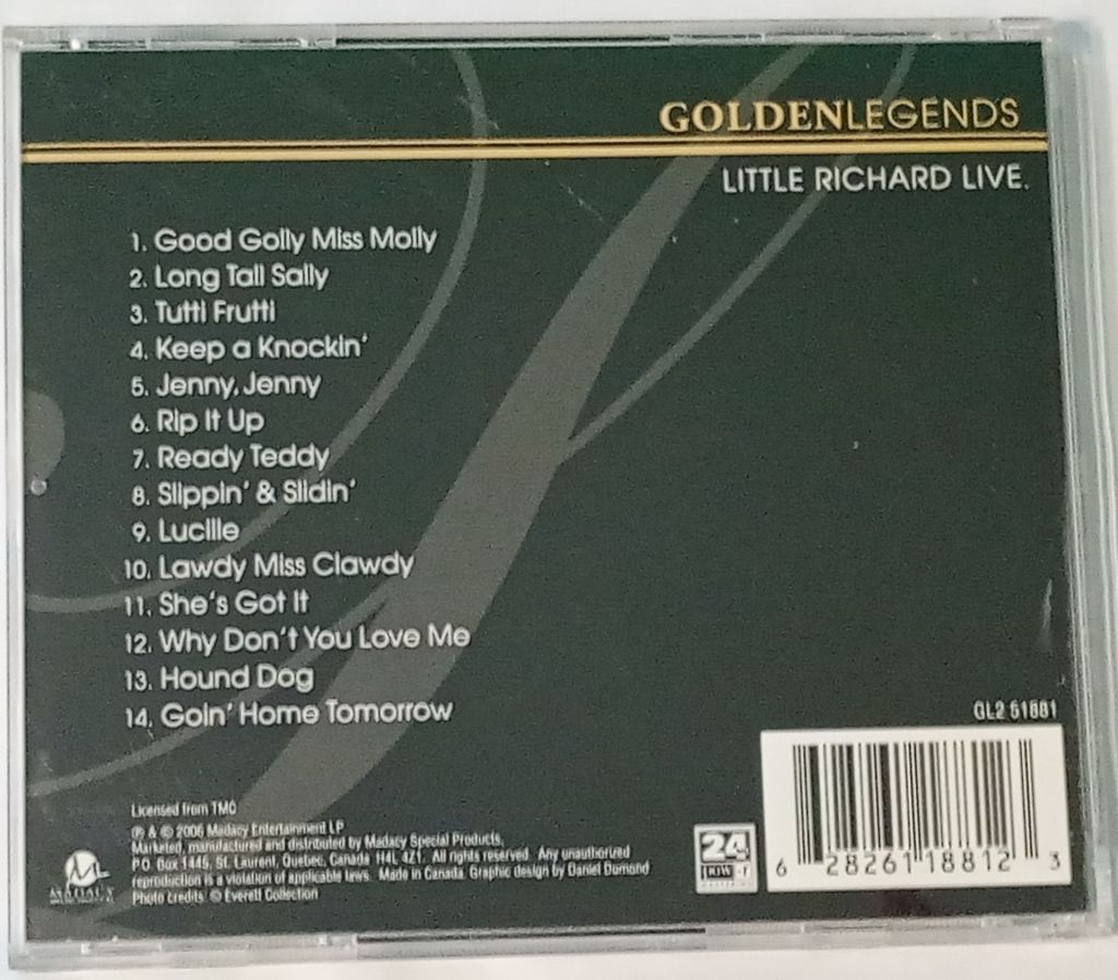 LITTLE RICHARD Golden Legends: Live  CD Canada - фото фото фото 2