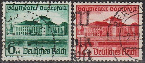 1938 - Рейх - Театр Саар Mi.673-74 _6.0 € _гаш - фото фото фото 0