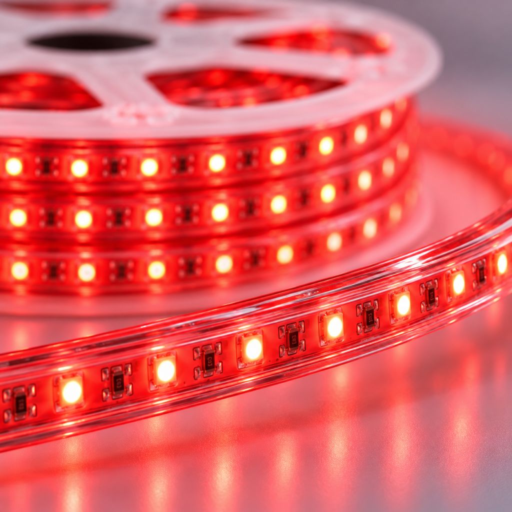 Світлодіодна гірлянда-дюралайт Rope-Lights / LED-стрічка SMD5050-R 100 м Червоний - фото фото фото 1