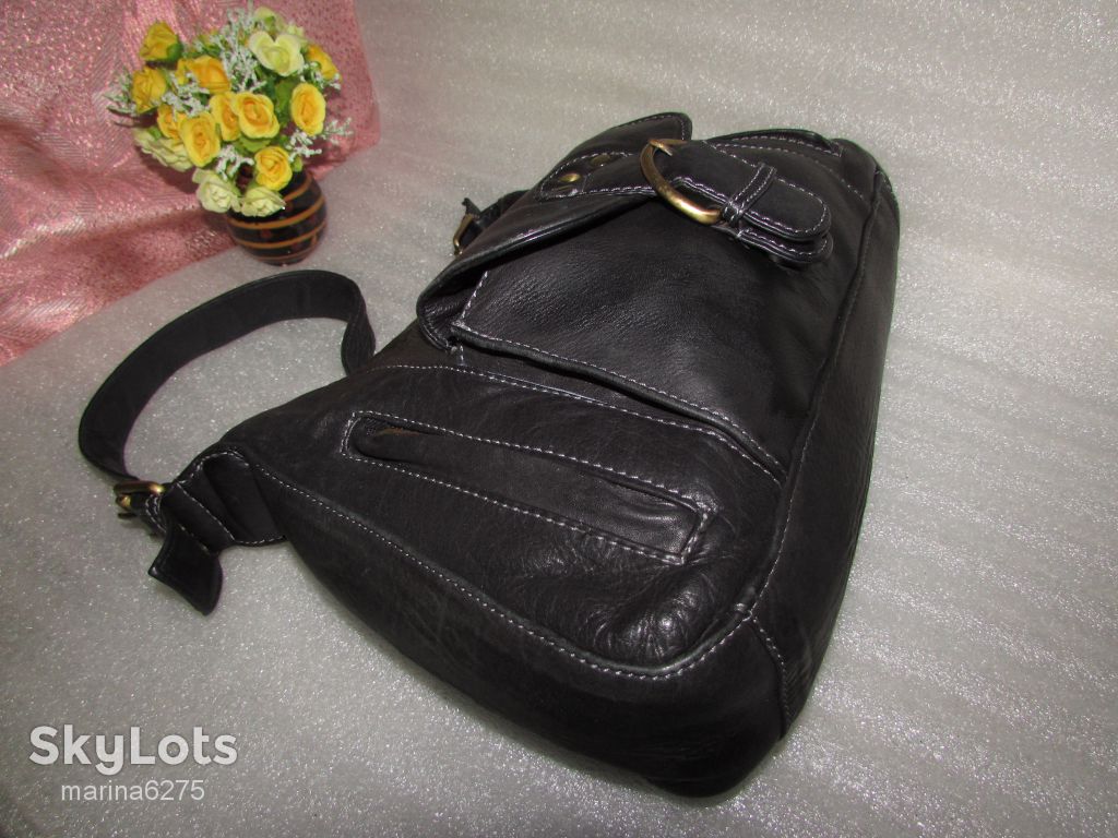 УДОБНАЯ ПРАКТИЧНАЯ СУМКА 100% МЯСИСТАЯ КОЖА~GENUINE LEATHER~ - фото фото фото 2