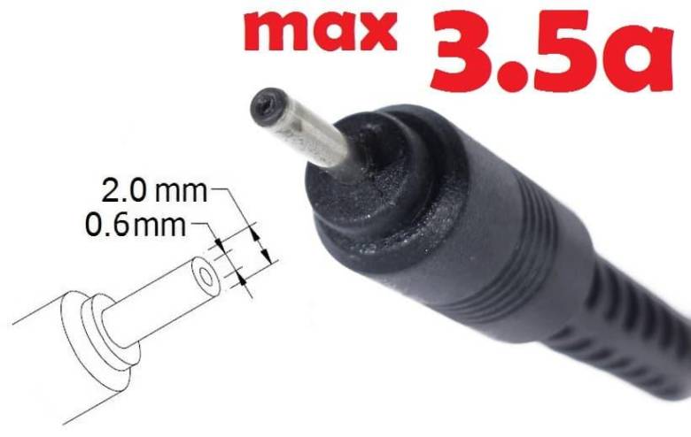 Dc кабель для блока питания 2.0x0.6mm (3.5a) (1.2m) (A class) 1 день гар. - фото фото фото 0