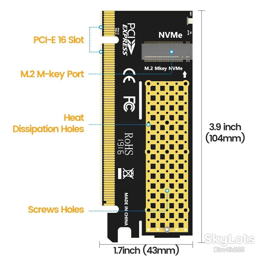 Адаптер JEYI M.2 NVMe M-key SSD to PCI-E 3.0 X16 - фото фото фото 11