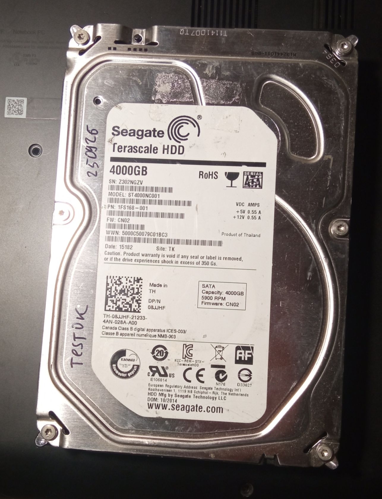 Жорсткий диск HDD 3.5" 4TB Seagate Terascale HDD  (ST4000NC001)   (без резервної ціни) - фото фото фото 0