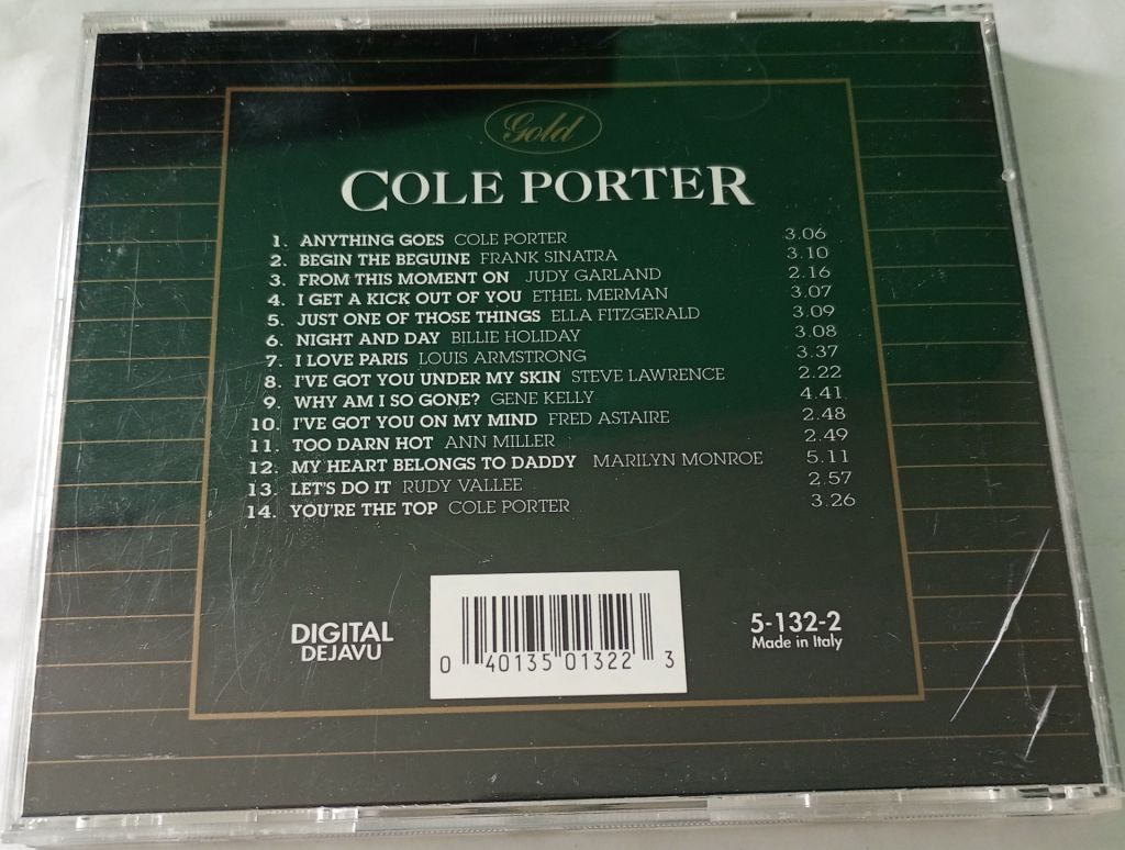 COLE PORTER The Cole Porter Gold Collection CD Italy - фото фото фото 2