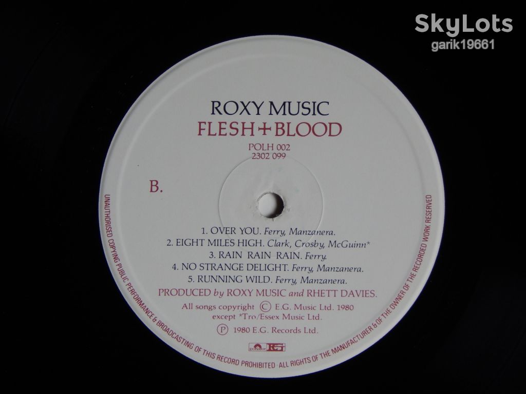 Roxy Music ‎– Flesh + Blood  (Polydor ‎– POLH 002, UK) insert EX+/NM- - фото фото фото 4