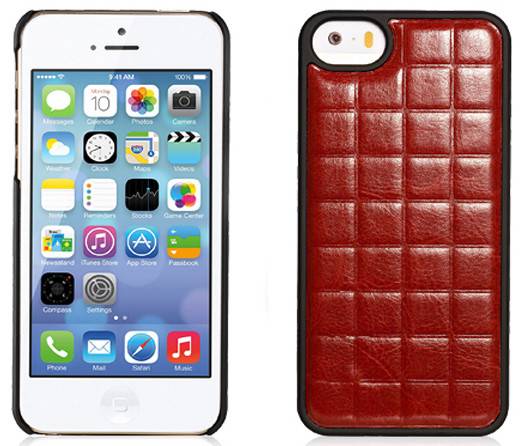 Чехол Xoomz для iPhone 5/5S/5SE PU Grid Brown (back cover) (XIP501Br) - фото фото фото 0