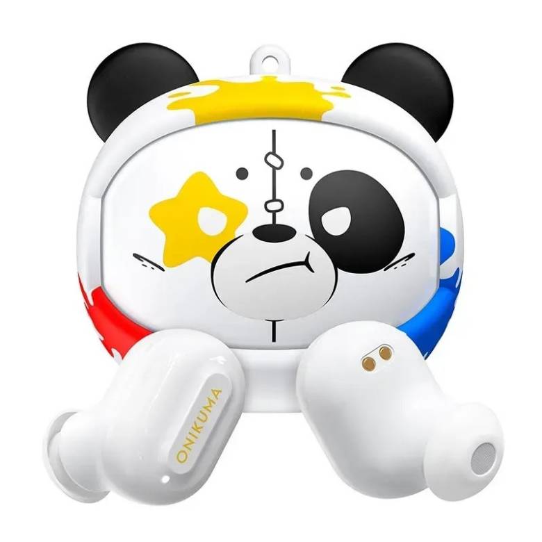 Навушники Bluetooth бездротові Onikuma T20 Panda вакуумні з мікрофоном White - фото фото фото 0