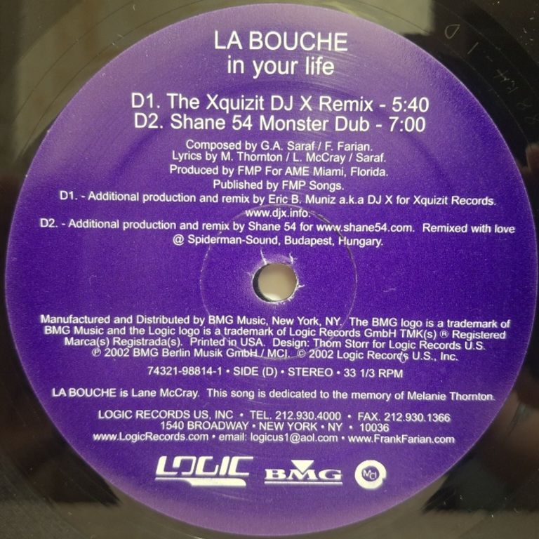 La Bouche - In Your Life - 2003.  (2EP). 12. Vinyl. Пластинки. USA - фото фото фото 5