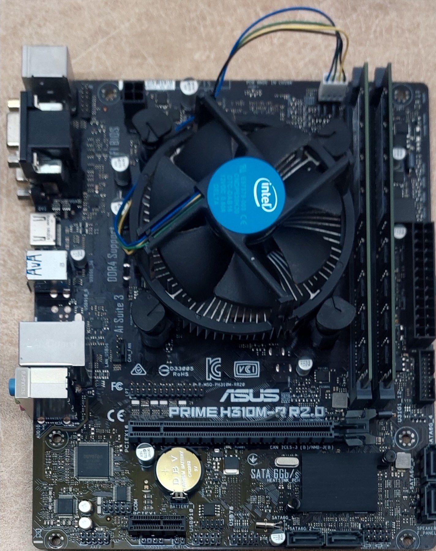 Комплект Socket 1151 Asus Prime H310M-R R2.0+I3-9100F+16GB+кулер мідь - фото фото фото 2