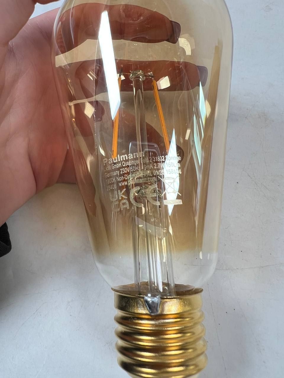 Лот № 15181 Золота лампа Paulmann Edition 1879 E27 1800K Ретро-лампочка з вінтажним виглядом - фото фото фото 3