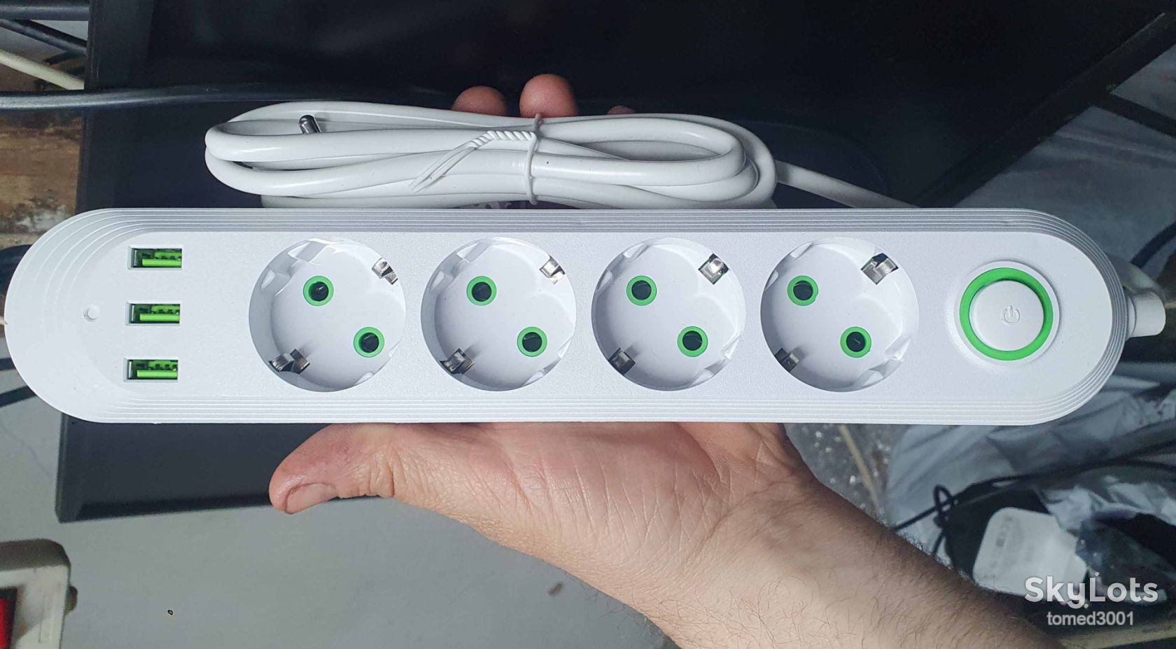 переноска мережевий фільтр usb зарядне 2м нова білого кольору - фото фото фото 4