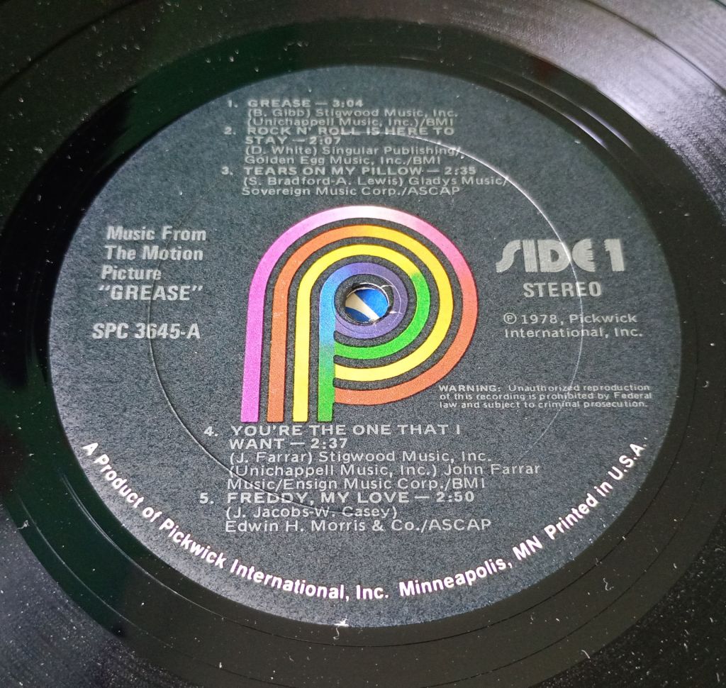 UNKNOWN ARTIST Music From The Motion Picture "GREASE"  LP EX - фото фото фото 2