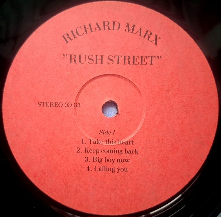Richard Marx - Rush Street - 1991.   (LP). 12. Vinyl. Пластинка. RGM. - фото фото фото 2