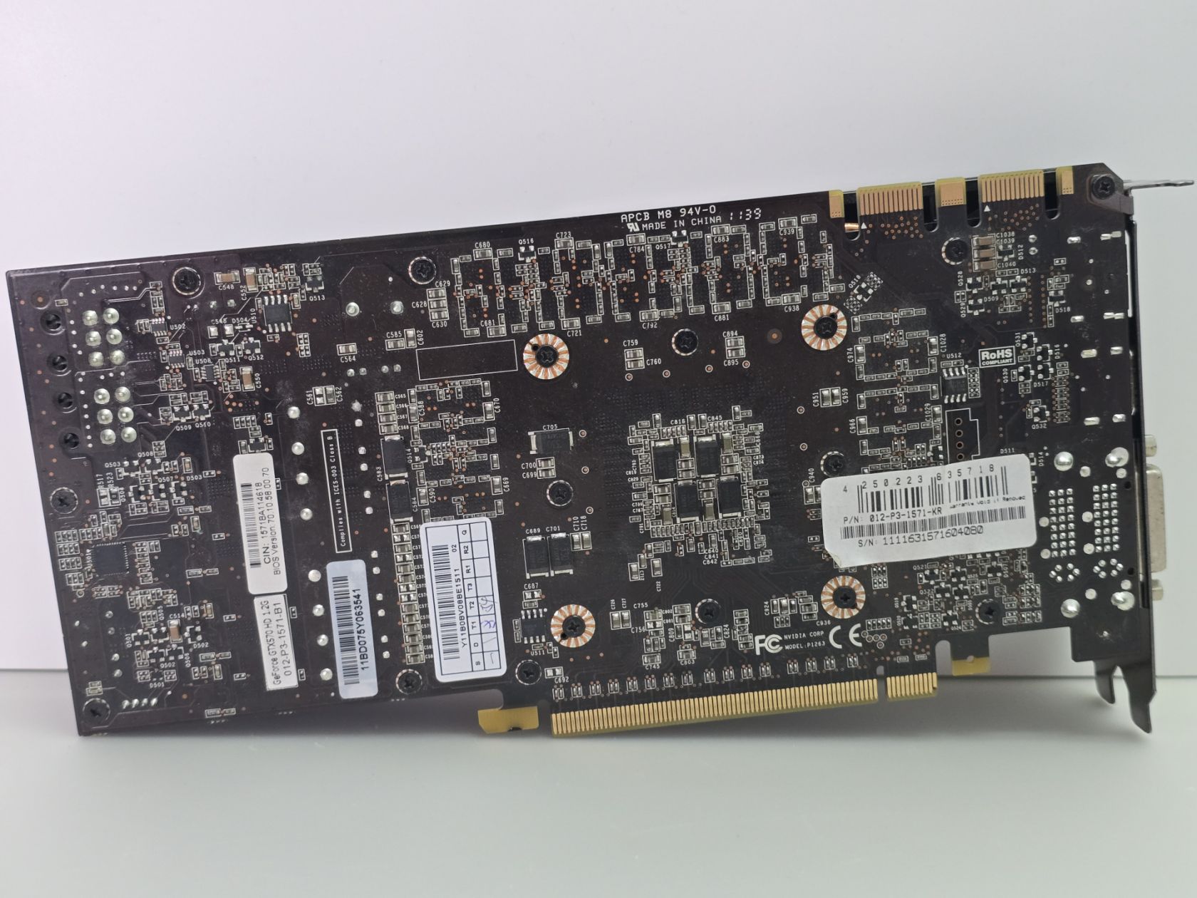 Видеокарта EVGA GeForce GTX 570 1280MB  (GDDR5,320 Bit,HDMI,PCI-Ex,Б/у) - фото фото фото 3