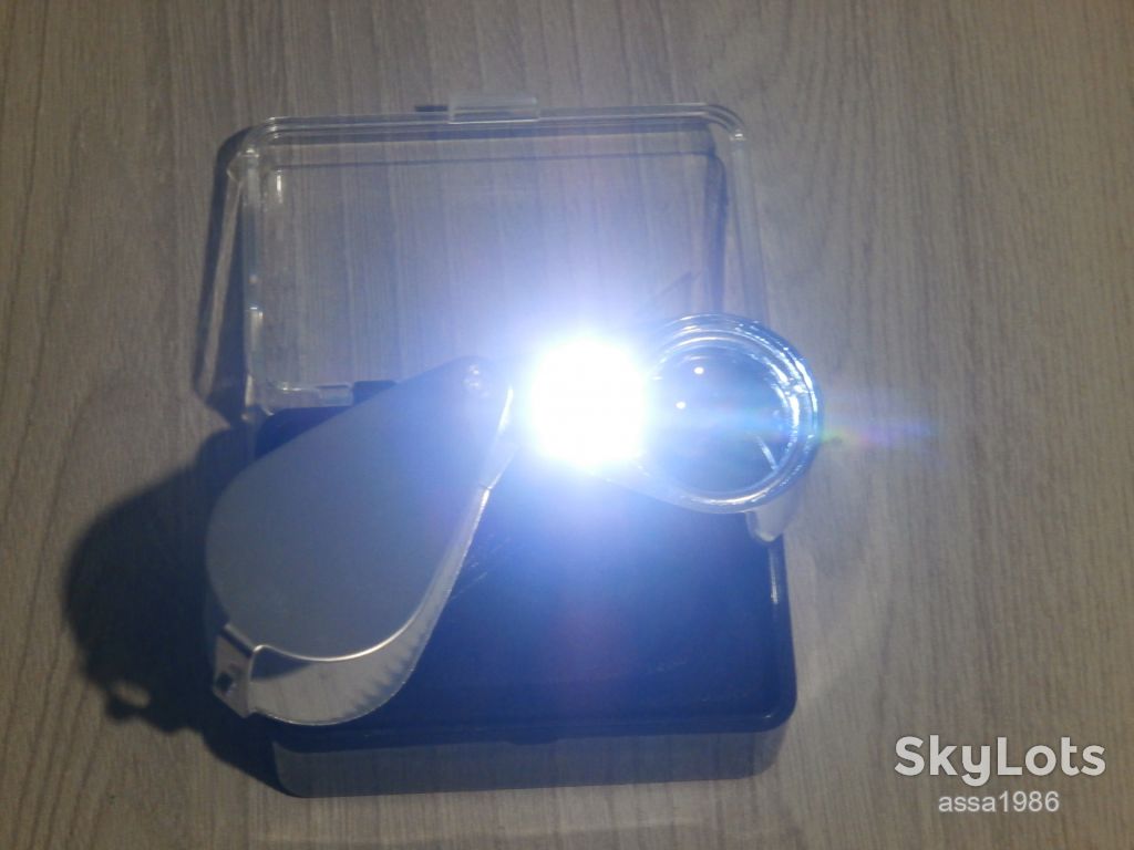 Ювелирная лупа Magnifier 21007 Увеличение 20Х,линза 21мм,LED подсветка - фото фото фото 1