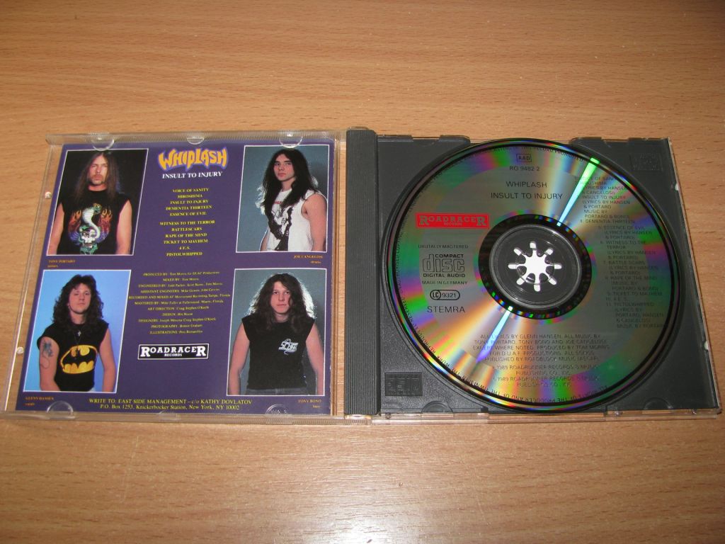 WHIPLASH - Insult To Injury  (1989 Roadracer 1st press) - фото фото фото 1