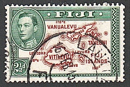 Фиджи  (1938) Британская колония. Карта - фото фото фото 0