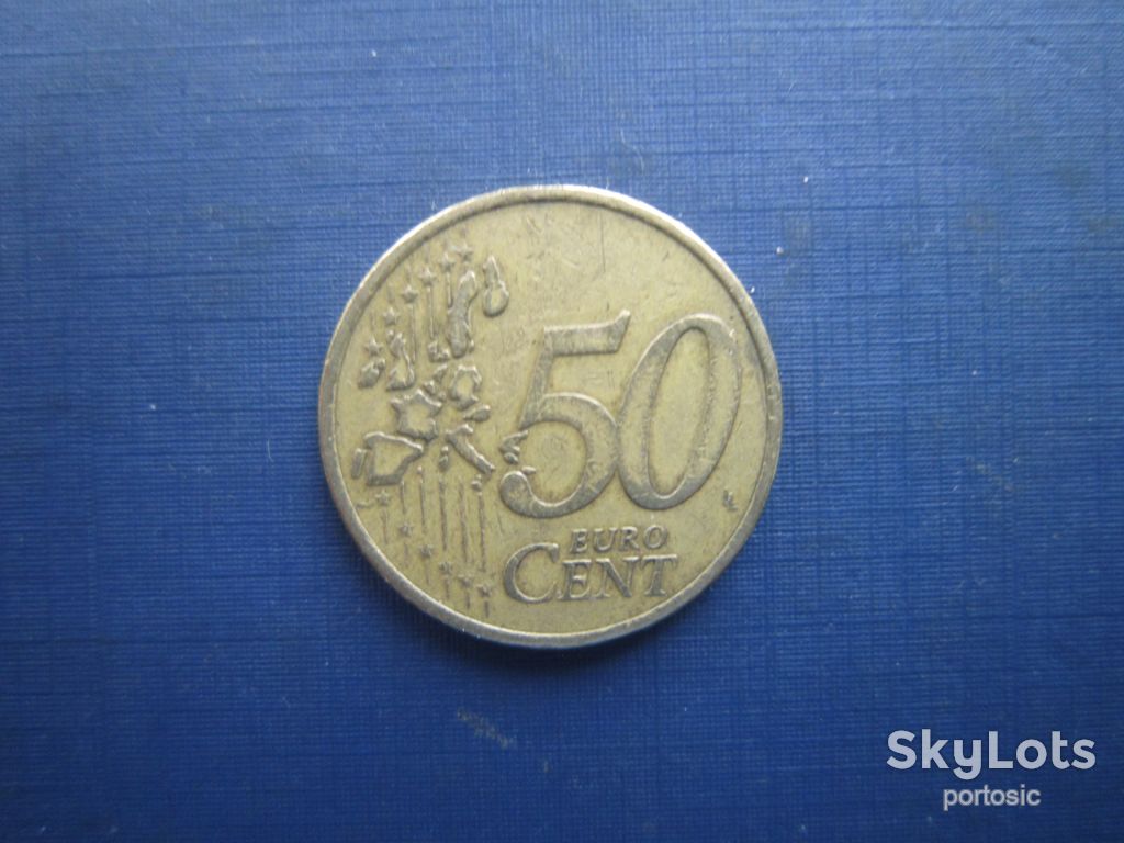 Монета 50 євроцентів Греція 2002 без букви - фото фото фото 1