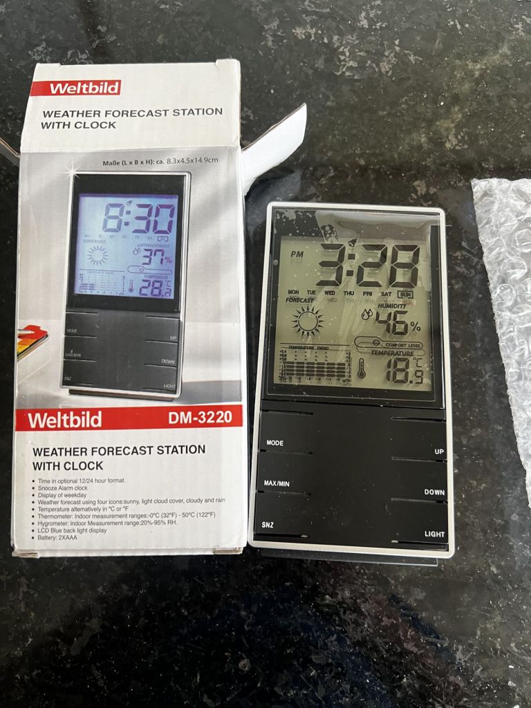 Термогігрометр Weltbild DM-3220 WEATHER FORECAST STATION WITH CLOCK - фото фото фото 2